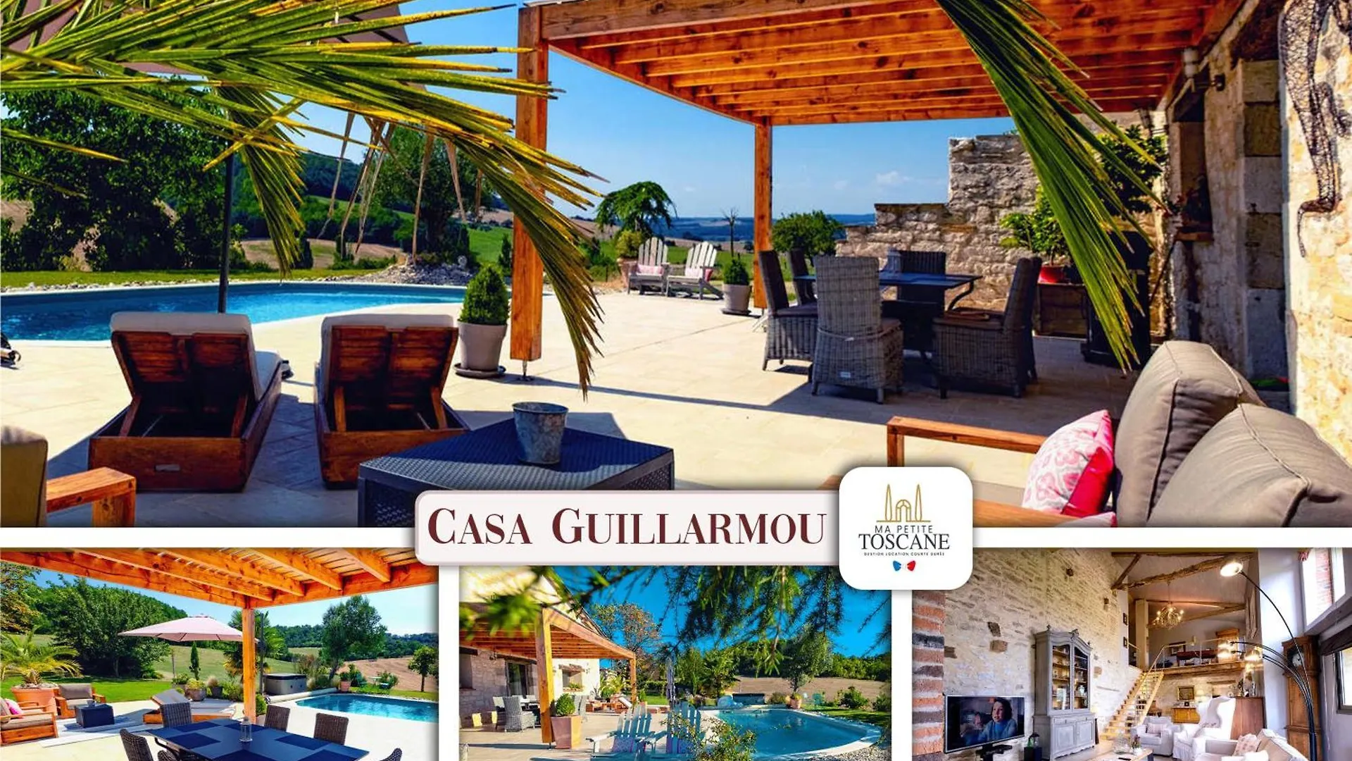 Casa Guillarmou - Evasion Enchantee Avec Piscine Chauffee, Spa & Clim - Vue Exceptionnelle Castelnau-de-Montmiral